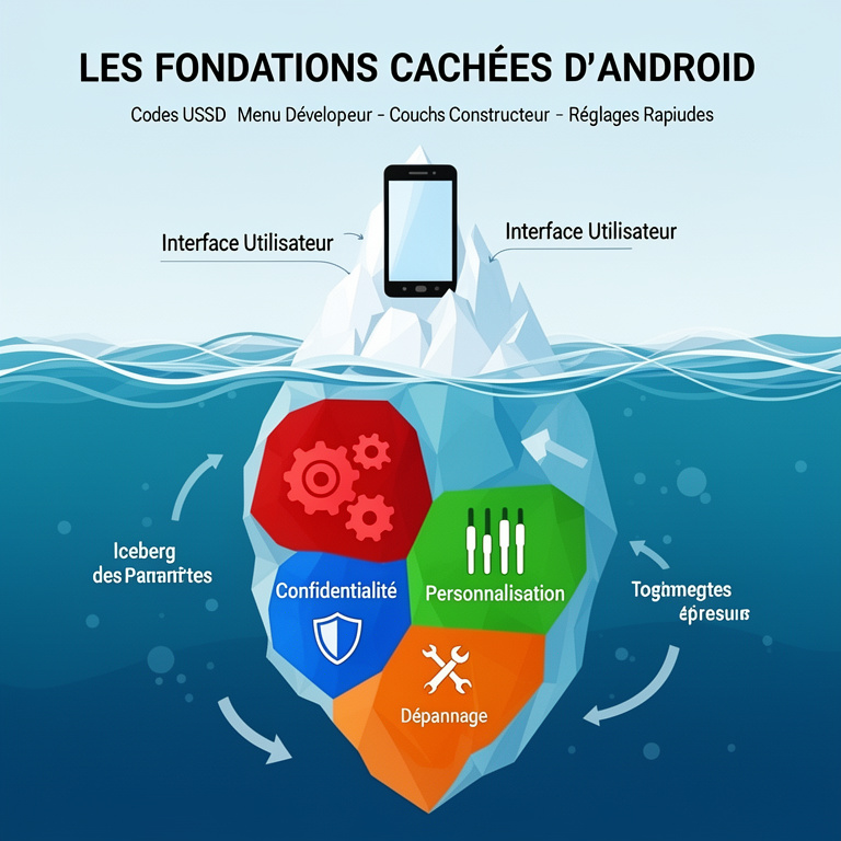 Infographie : paramètres Android cachés