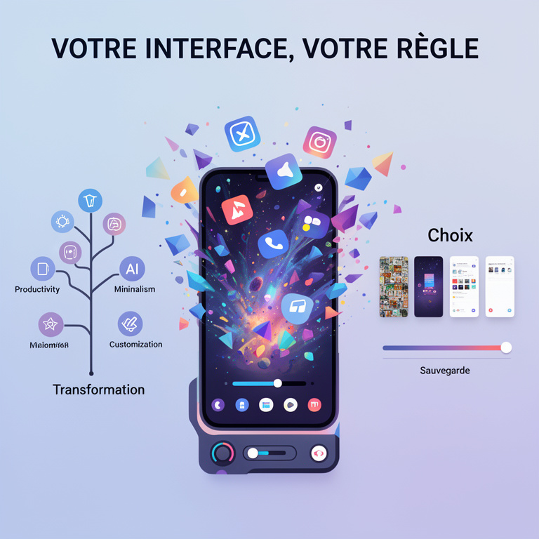 Infographie : Personnaliser launcher Android
