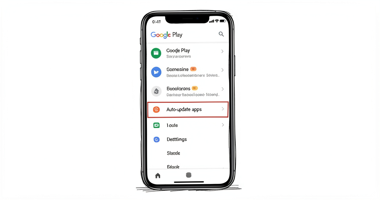 Paramètres de mise à jour automatique des applications dans Google Play Store sur Android