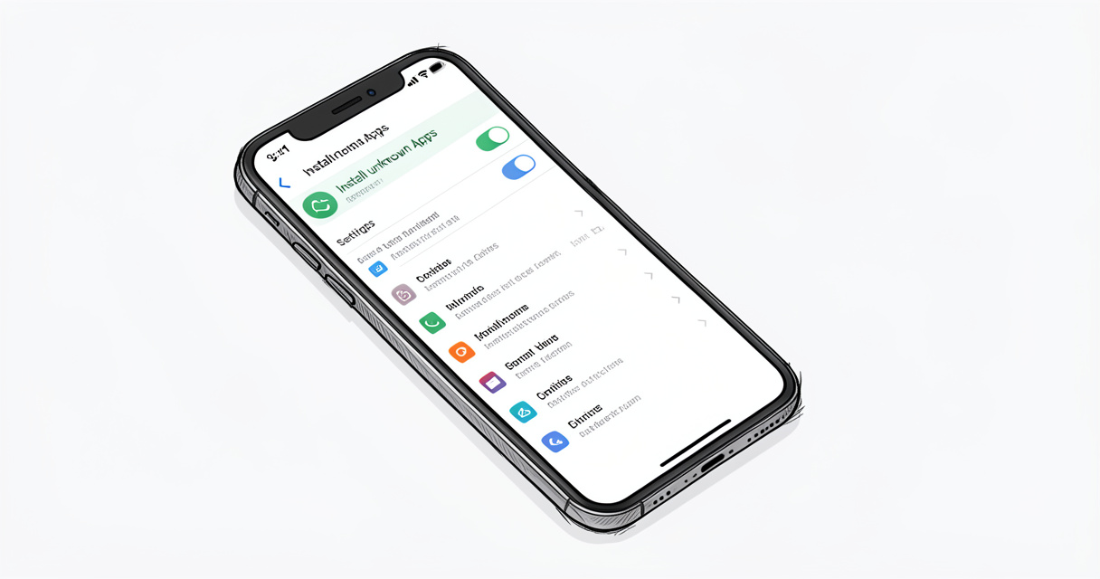 Réglage de sécurité pour autoriser l'installation d'applications inconnues sur Android