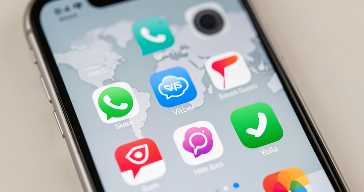 Icônes d'applications pour appeler gratuitement depuis un téléphone