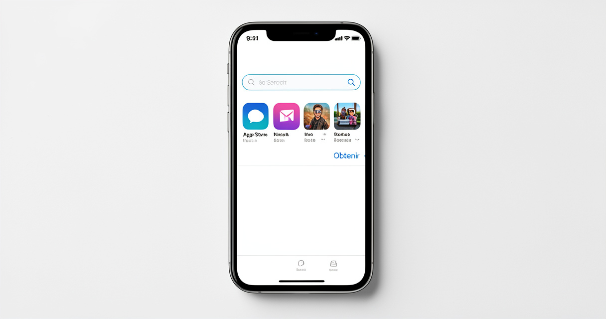App Store sur iPhone avec bouton Obtenir pour télécharger une application