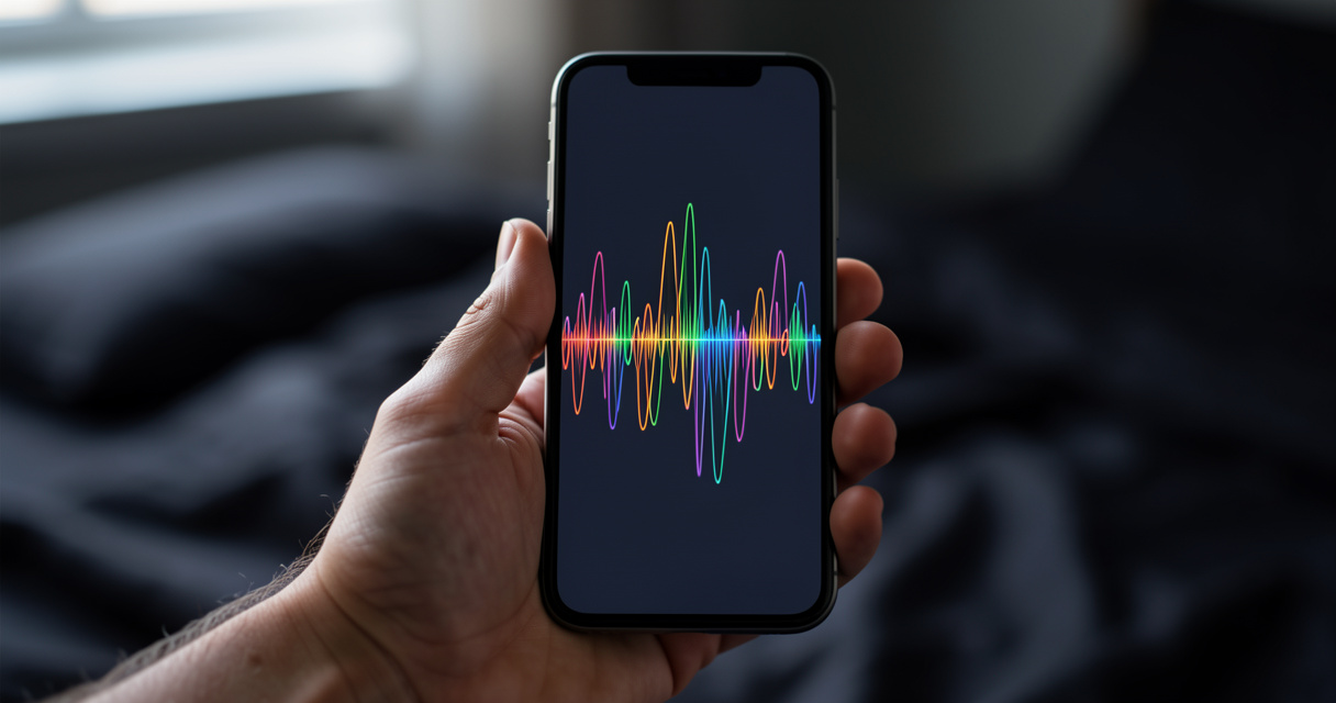 Smartphone affichant un graphique de cycle de sommeil pour réveil intelligent