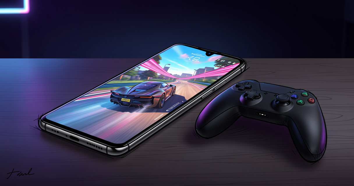 Test smartphone gaming avec écran OLED et manette Bluetooth pour jeux mobiles