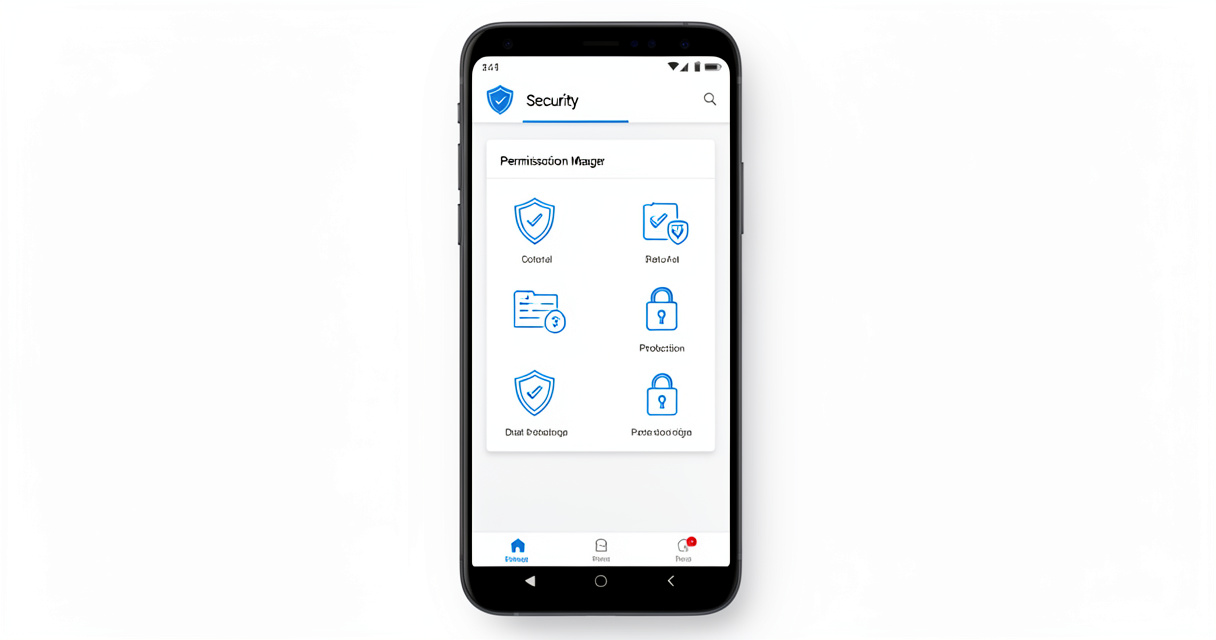 Gestionnaire de permissions et protection des données sur smartphone Android